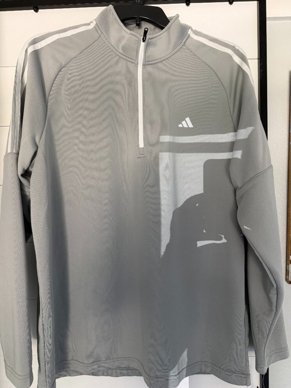 Adidas 1/4 Zip Sweatshirt Grey XL NWT